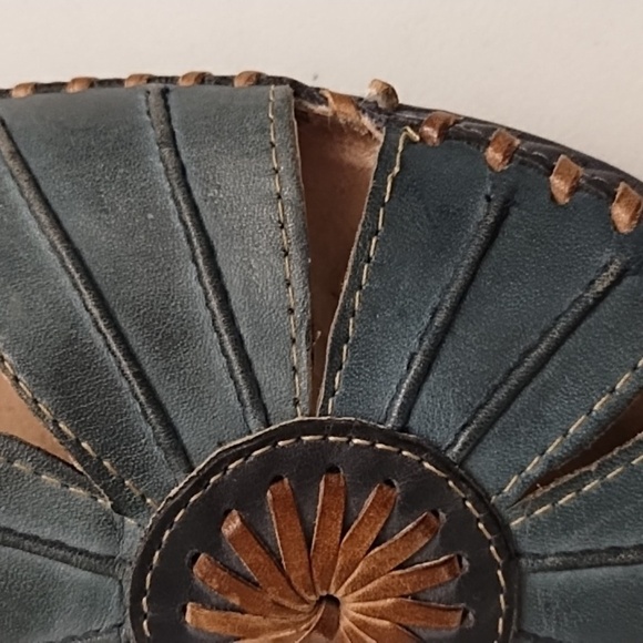 Pikolinos Naturally good 2 tone Blue & Tan Leather Mary Jane - Picture 10 of 14